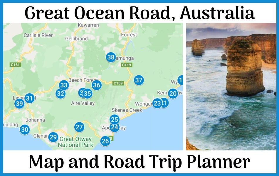 map of great ocean road Great Ocean Road Map Complete Road Trip Guide Holiday Planner map of great ocean road